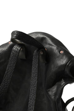 Load image into Gallery viewer, ierib roll top ruck sack / Oiled Horse Leather (BLACK)