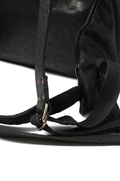 Load image into Gallery viewer, ierib roll top ruck sack / Oiled Horse Leather (BLACK)