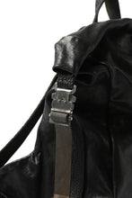 Load image into Gallery viewer, ierib roll top ruck sack / Oiled Horse Leather (BLACK)