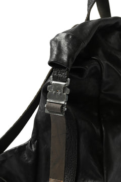 Load image into Gallery viewer, ierib roll top ruck sack / Oiled Horse Leather (BLACK)