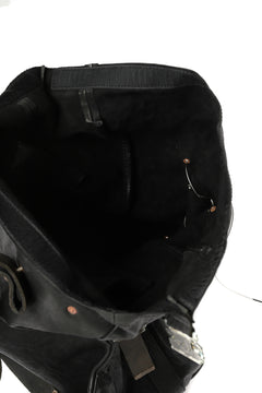 Load image into Gallery viewer, ierib roll top ruck sack / Oiled Horse Leather (BLACK)