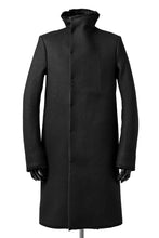 画像をギャラリービューアに読み込む, BORIS BIDJAN SABERI HIGH NECK MIDDLE COAT "COAT 1. MID-F0508M" (BLACK)