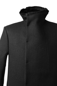 画像をギャラリービューアに読み込む, BORIS BIDJAN SABERI HIGH NECK MIDDLE COAT "COAT 1. MID-F0508M" (BLACK)