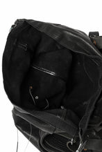 Load image into Gallery viewer, ierib roll top ruck sack / Oiled Horse Leather (BLACK)