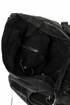 Load image into Gallery viewer, ierib roll top ruck sack / Oiled Horse Leather (BLACK)