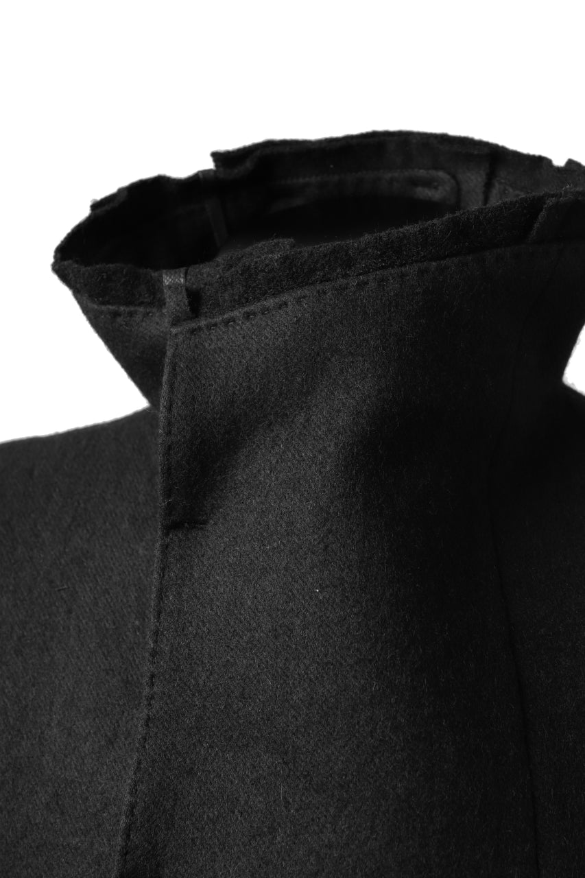 画像をギャラリービューアに読み込む, BORIS BIDJAN SABERI HIGH NECK MIDDLE COAT "COAT 1. MID-F0508M" (BLACK)