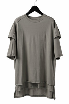 画像をギャラリービューアに読み込む, A.F ARTEFACT "NO FACE" LAYERED OVER SIZE TOPS (GREY)