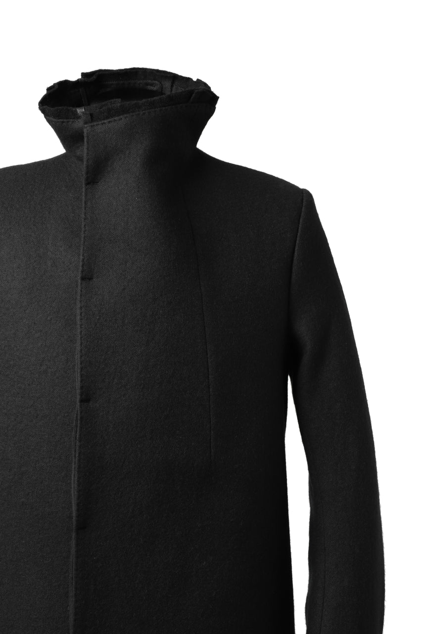 画像をギャラリービューアに読み込む, BORIS BIDJAN SABERI HIGH NECK MIDDLE COAT "COAT 1. MID-F0508M" (BLACK)
