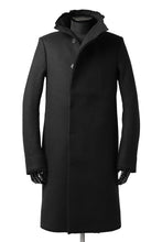 画像をギャラリービューアに読み込む, BORIS BIDJAN SABERI HIGH NECK MIDDLE COAT "COAT 1. MID-F0508M" (BLACK)