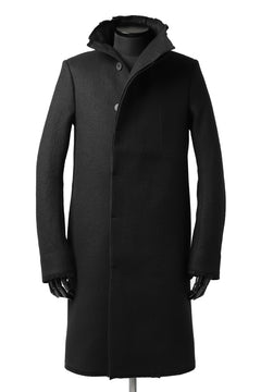 画像をギャラリービューアに読み込む, BORIS BIDJAN SABERI HIGH NECK MIDDLE COAT "COAT 1. MID-F0508M" (BLACK)