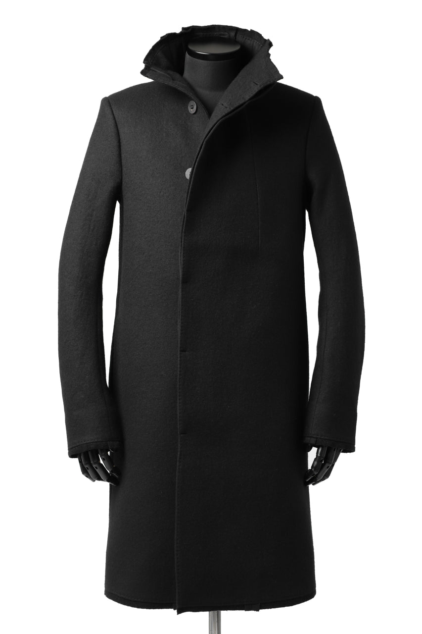 画像をギャラリービューアに読み込む, BORIS BIDJAN SABERI HIGH NECK MIDDLE COAT "COAT 1. MID-F0508M" (BLACK)