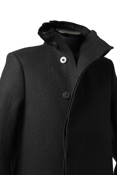 画像をギャラリービューアに読み込む, BORIS BIDJAN SABERI HIGH NECK MIDDLE COAT "COAT 1. MID-F0508M" (BLACK)