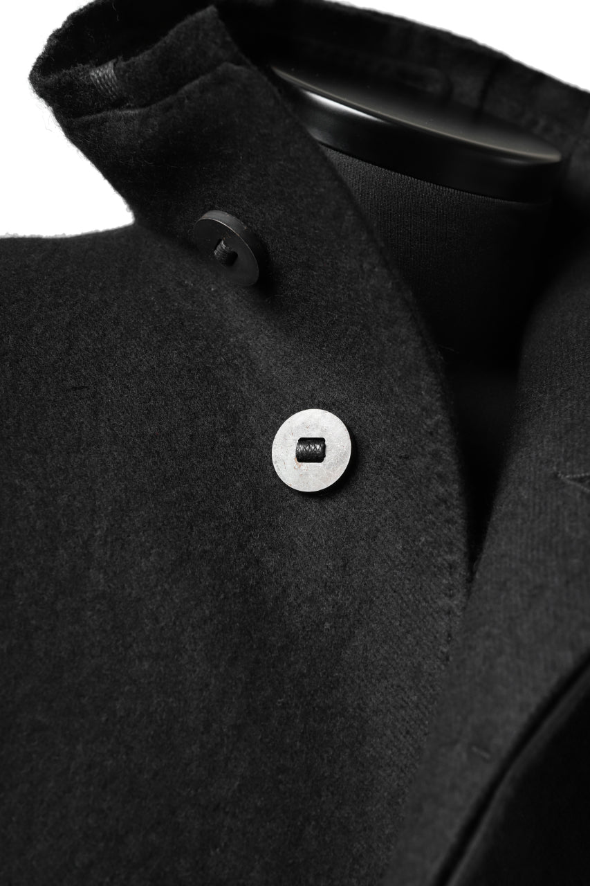画像をギャラリービューアに読み込む, BORIS BIDJAN SABERI HIGH NECK MIDDLE COAT "COAT 1. MID-F0508M" (BLACK)