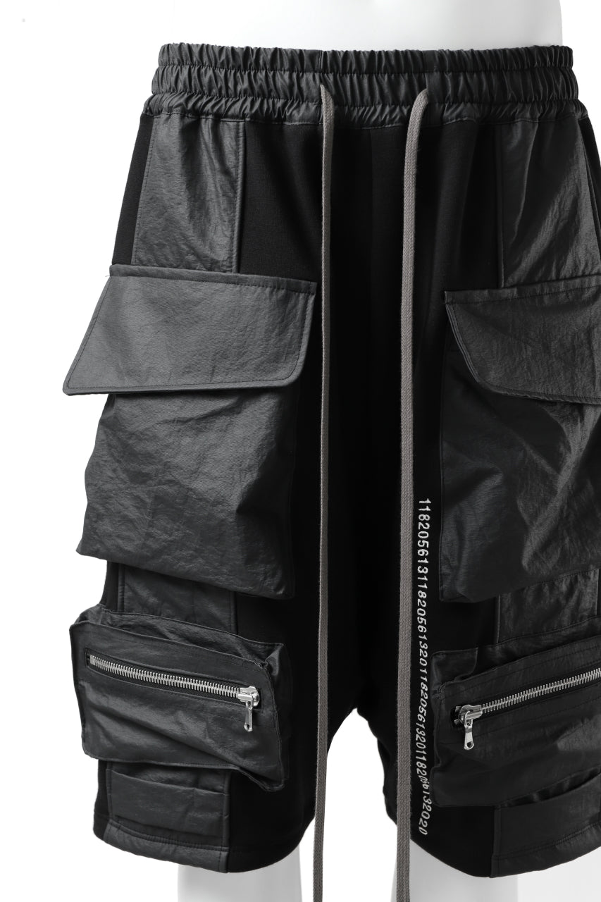 画像をギャラリービューアに読み込む, A.F ARTEFACT "BOXY" ARMY SARROUEL SHORTS / BomberHEAT® (BLACK)