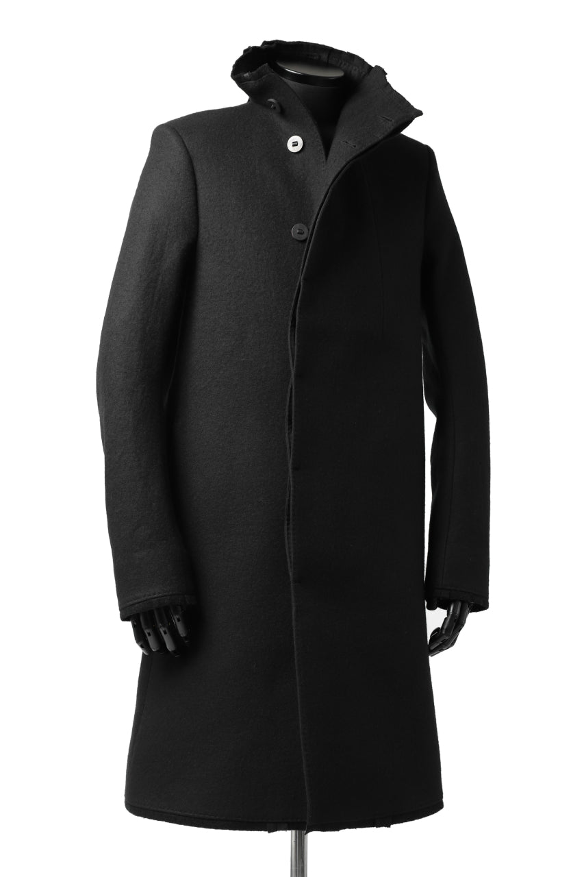 画像をギャラリービューアに読み込む, BORIS BIDJAN SABERI HIGH NECK MIDDLE COAT "COAT 1. MID-F0508M" (BLACK)