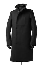 画像をギャラリービューアに読み込む, BORIS BIDJAN SABERI HIGH NECK MIDDLE COAT "COAT 1. MID-F0508M" (BLACK)