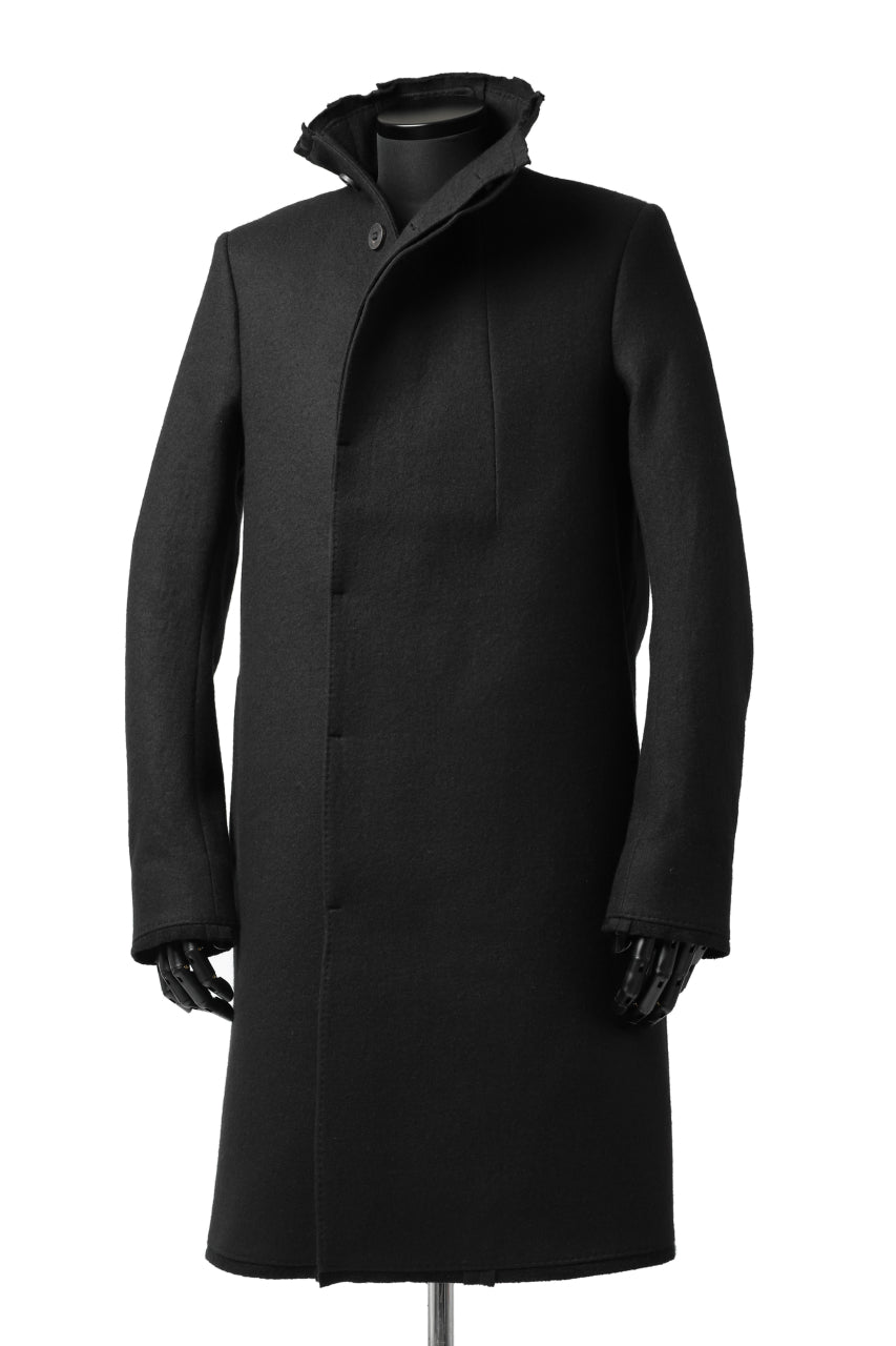 画像をギャラリービューアに読み込む, BORIS BIDJAN SABERI HIGH NECK MIDDLE COAT "COAT 1. MID-F0508M" (BLACK)
