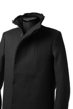 画像をギャラリービューアに読み込む, BORIS BIDJAN SABERI HIGH NECK MIDDLE COAT "COAT 1. MID-F0508M" (BLACK)