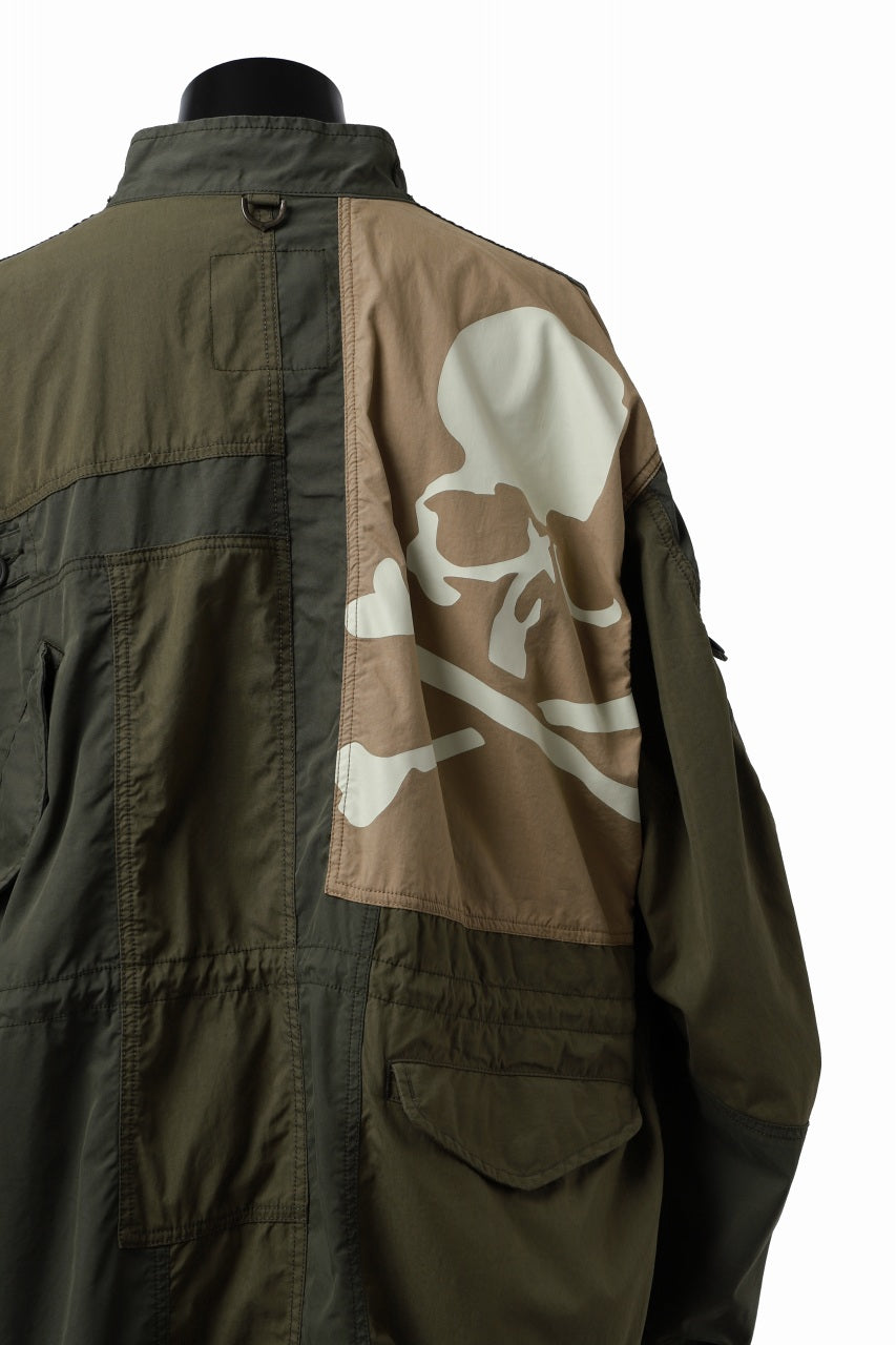 Load image into Gallery viewer, mastermind WORLD x ALPHA INDUSTRIES M-65 MODS COAT - CRAZY PANELED (OLIVE)