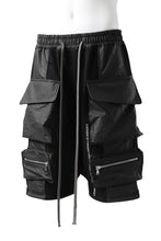 画像をギャラリービューアに読み込む, A.F ARTEFACT "BOXY" ARMY SARROUEL SHORTS / BomberHEAT® (BLACK)