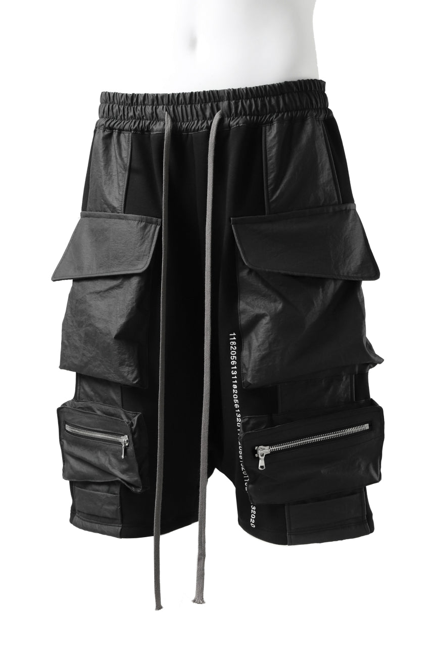 画像をギャラリービューアに読み込む, A.F ARTEFACT "BOXY" ARMY SARROUEL SHORTS / BomberHEAT® (BLACK)