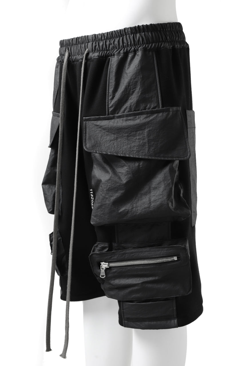 画像をギャラリービューアに読み込む, A.F ARTEFACT "BOXY" ARMY SARROUEL SHORTS / BomberHEAT® (BLACK)