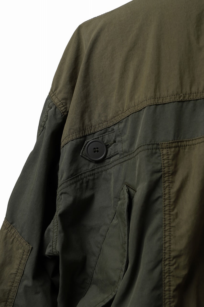 Load image into Gallery viewer, mastermind WORLD x ALPHA INDUSTRIES M-65 MODS COAT - CRAZY PANELED (OLIVE)