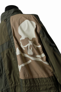 Load image into Gallery viewer, mastermind WORLD x ALPHA INDUSTRIES M-65 MODS COAT - CRAZY PANELED (OLIVE)