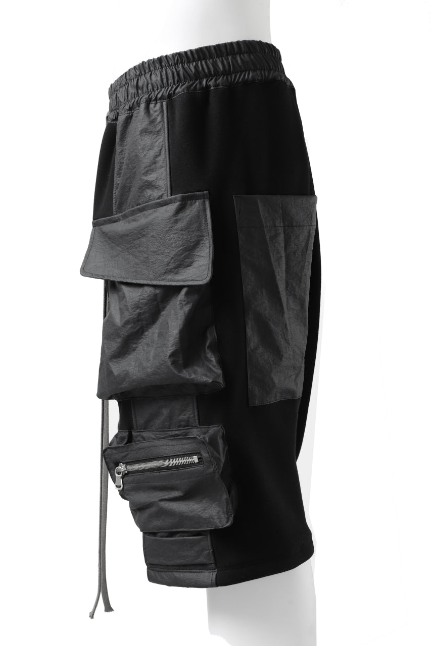 画像をギャラリービューアに読み込む, A.F ARTEFACT "BOXY" ARMY SARROUEL SHORTS / BomberHEAT® (BLACK)