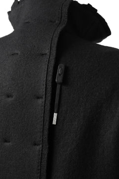 画像をギャラリービューアに読み込む, BORIS BIDJAN SABERI HIGH NECK MIDDLE COAT "COAT 1. MID-F0508M" (BLACK)