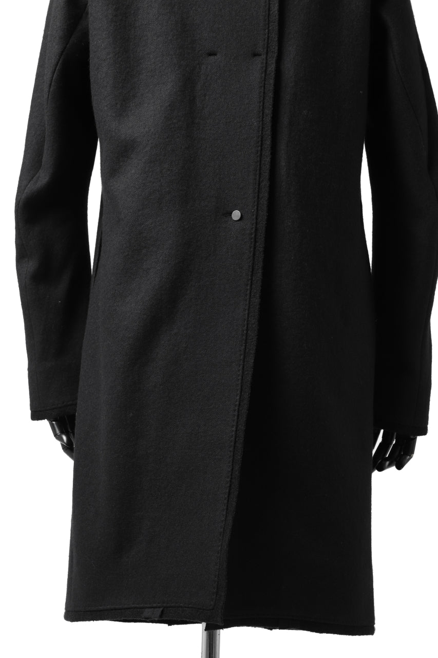 画像をギャラリービューアに読み込む, BORIS BIDJAN SABERI HIGH NECK MIDDLE COAT "COAT 1. MID-F0508M" (BLACK)