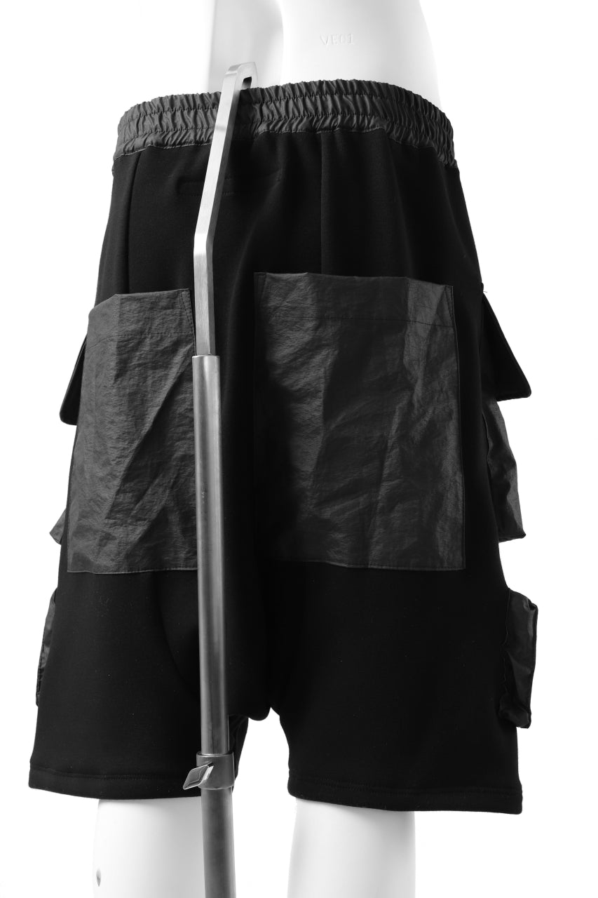 画像をギャラリービューアに読み込む, A.F ARTEFACT "BOXY" ARMY SARROUEL SHORTS / BomberHEAT® (BLACK)