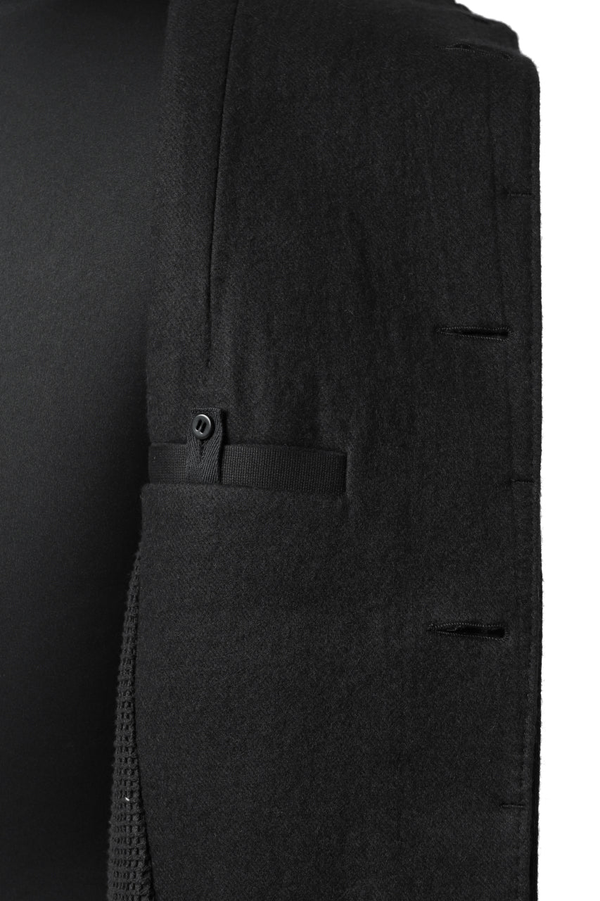 画像をギャラリービューアに読み込む, BORIS BIDJAN SABERI HIGH NECK MIDDLE COAT "COAT 1. MID-F0508M" (BLACK)