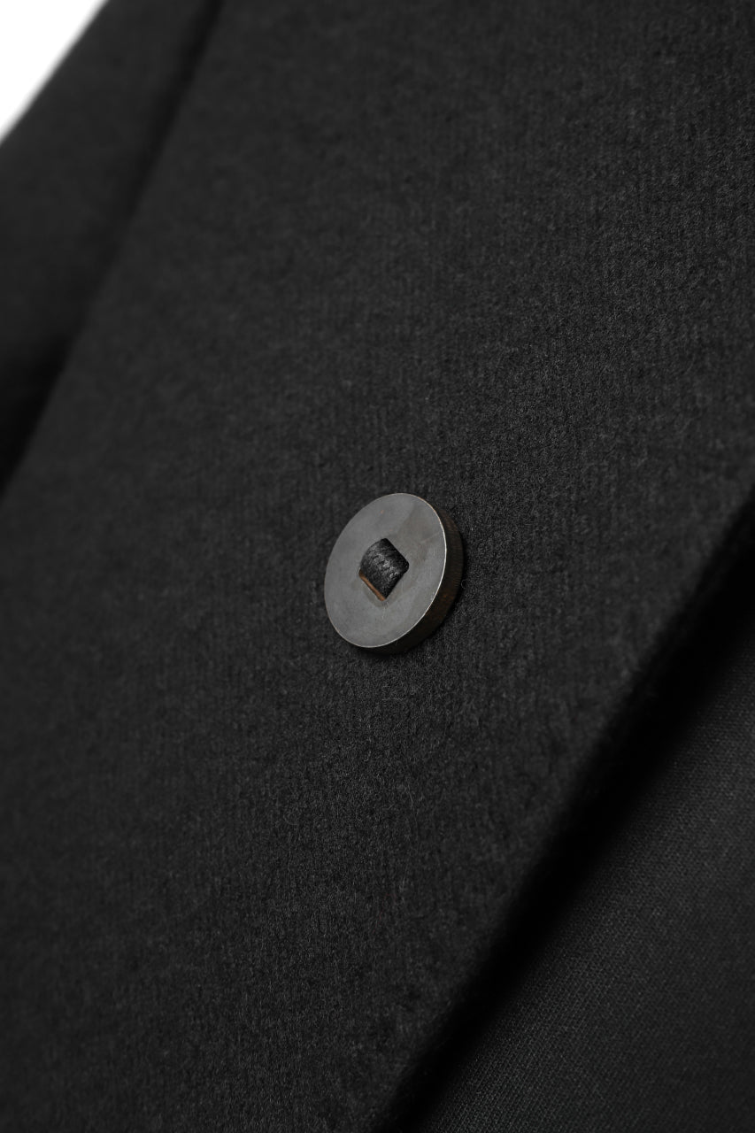 画像をギャラリービューアに読み込む, BORIS BIDJAN SABERI HIGH NECK MIDDLE COAT "COAT 1. MID-F0508M" (BLACK)