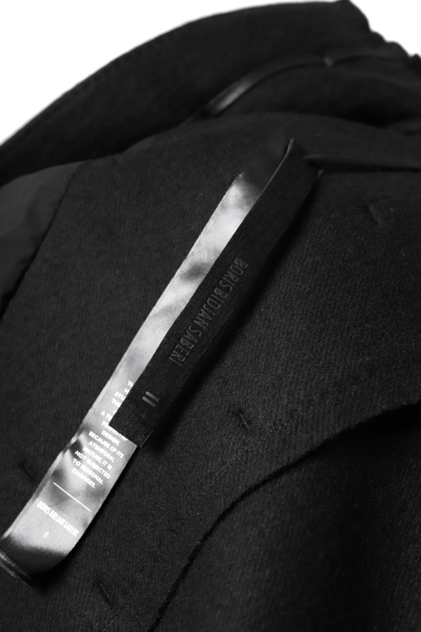 画像をギャラリービューアに読み込む, BORIS BIDJAN SABERI HIGH NECK MIDDLE COAT "COAT 1. MID-F0508M" (BLACK)