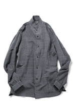 画像をギャラリービューアに読み込む, COLINA GARDENER SHIRT / SLUB SILK (SUMI DYED)