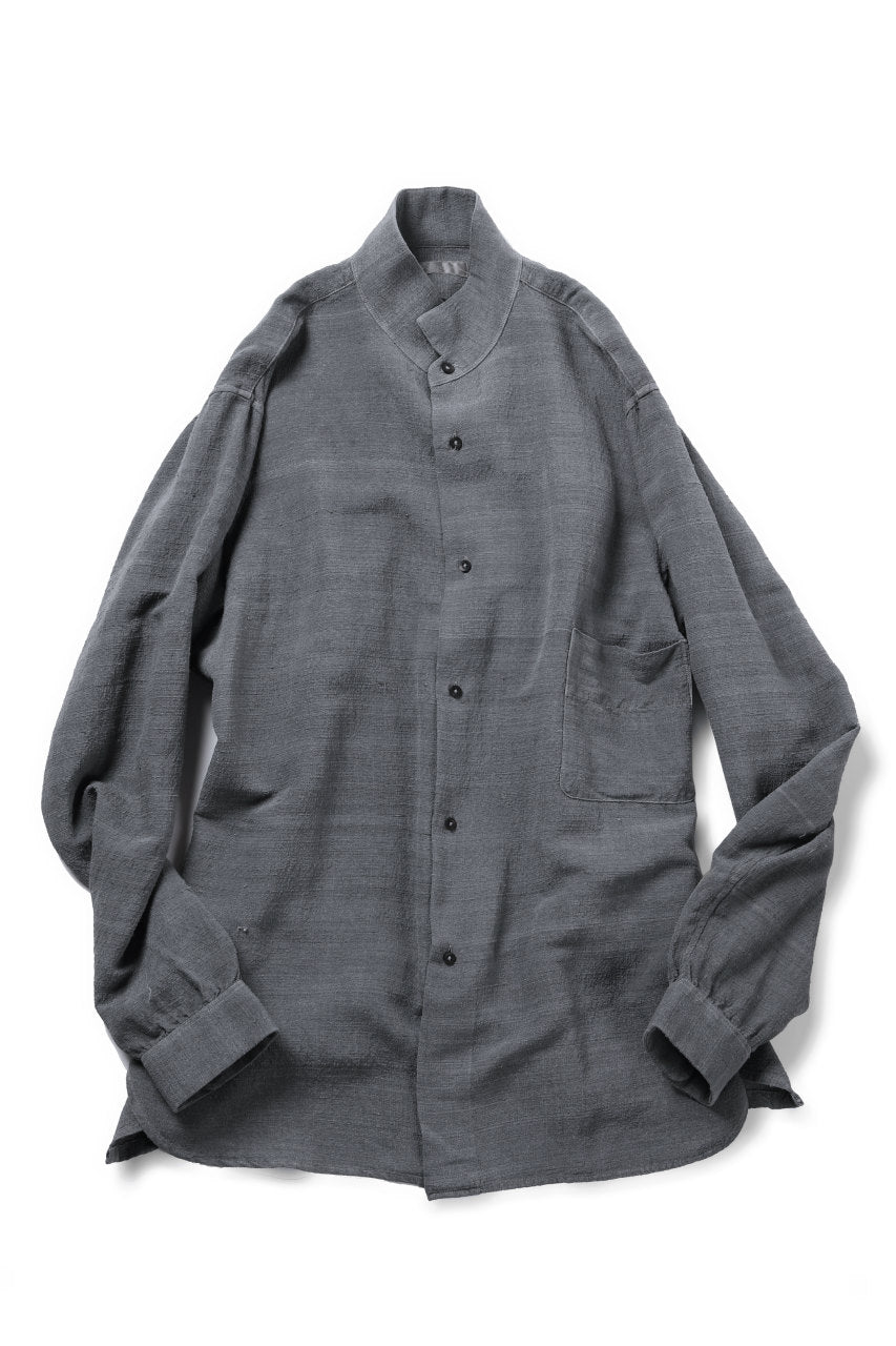 画像をギャラリービューアに読み込む, COLINA GARDENER SHIRT / SLUB SILK (SUMI DYED)