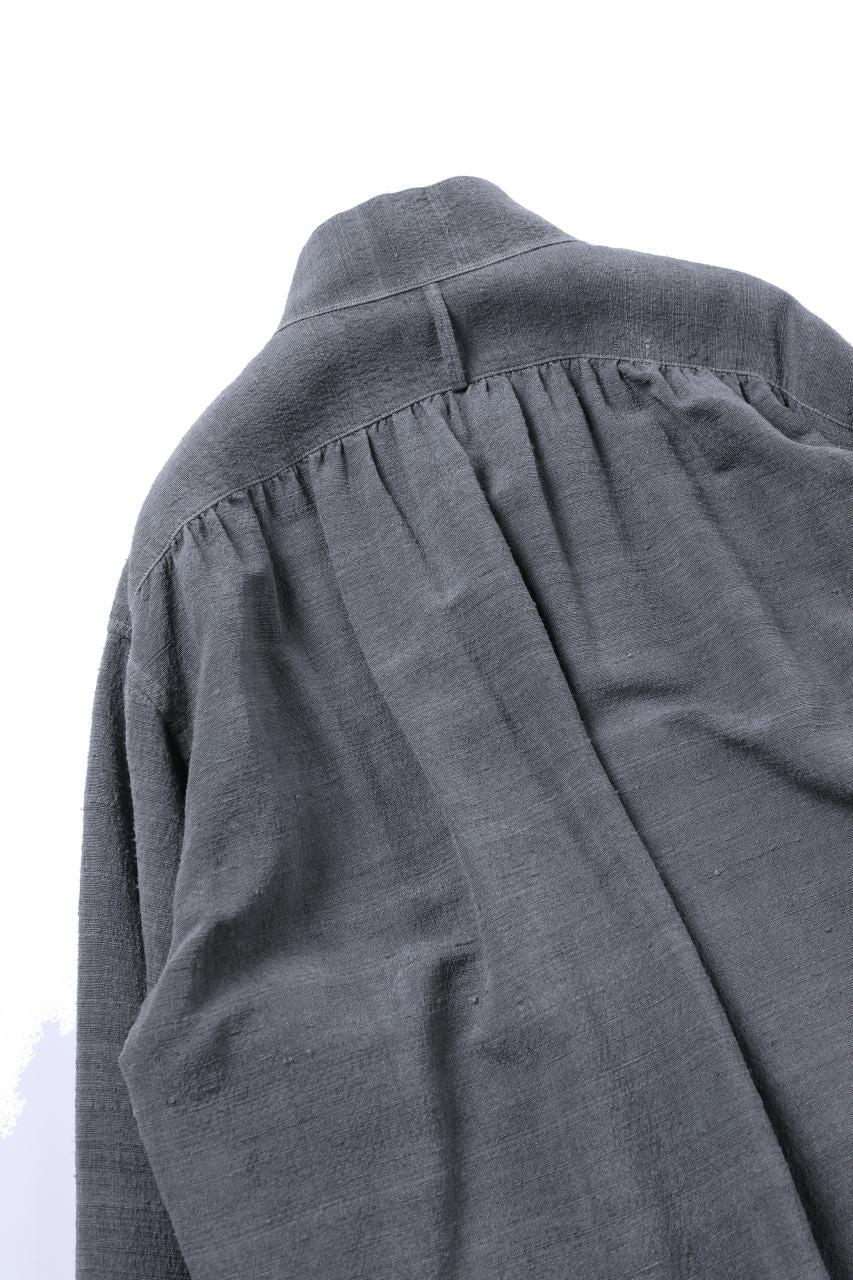 画像をギャラリービューアに読み込む, COLINA GARDENER SHIRT / SLUB SILK (SUMI DYED)