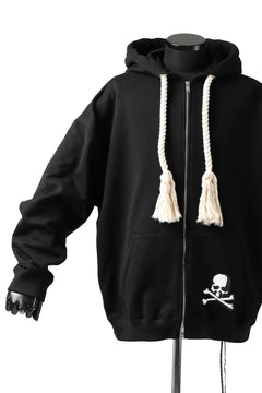 Load image into Gallery viewer, mastermind JAPAN HOODIE ZIP SWEAT JACKET / ROPE CODE (BLACK)