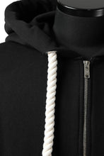 Load image into Gallery viewer, mastermind JAPAN HOODIE ZIP SWEAT JACKET / ROPE CODE (BLACK)