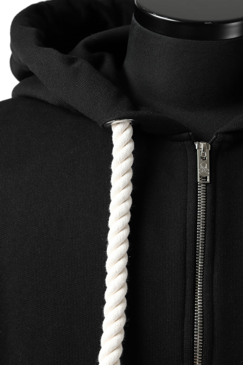 Load image into Gallery viewer, mastermind JAPAN HOODIE ZIP SWEAT JACKET / ROPE CODE (BLACK)