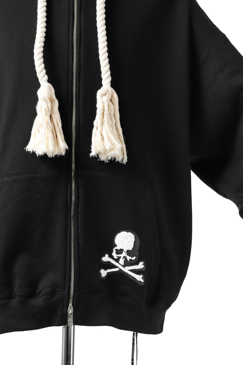 Load image into Gallery viewer, mastermind JAPAN HOODIE ZIP SWEAT JACKET / ROPE CODE (BLACK)