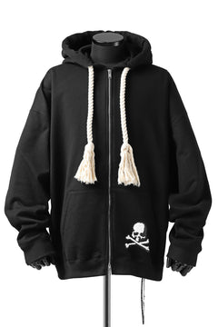Load image into Gallery viewer, mastermind JAPAN HOODIE ZIP SWEAT JACKET / ROPE CODE (BLACK)