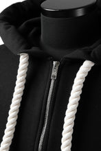 Load image into Gallery viewer, mastermind JAPAN HOODIE ZIP SWEAT JACKET / ROPE CODE (BLACK)