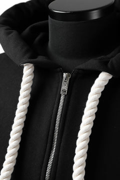 Load image into Gallery viewer, mastermind JAPAN HOODIE ZIP SWEAT JACKET / ROPE CODE (BLACK)