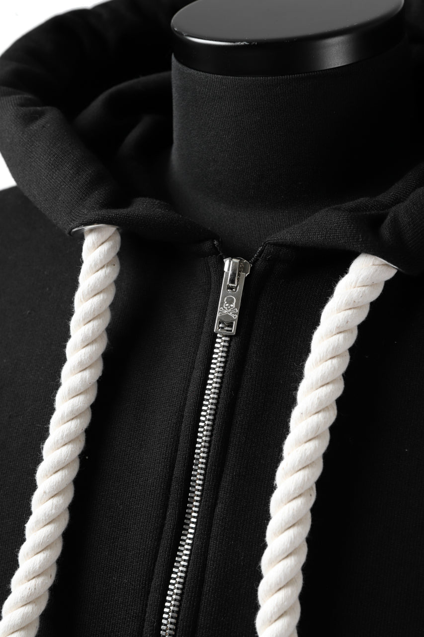 Load image into Gallery viewer, mastermind JAPAN HOODIE ZIP SWEAT JACKET / ROPE CODE (BLACK)