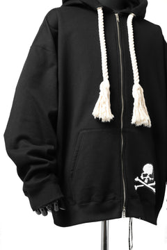Load image into Gallery viewer, mastermind JAPAN HOODIE ZIP SWEAT JACKET / ROPE CODE (BLACK)