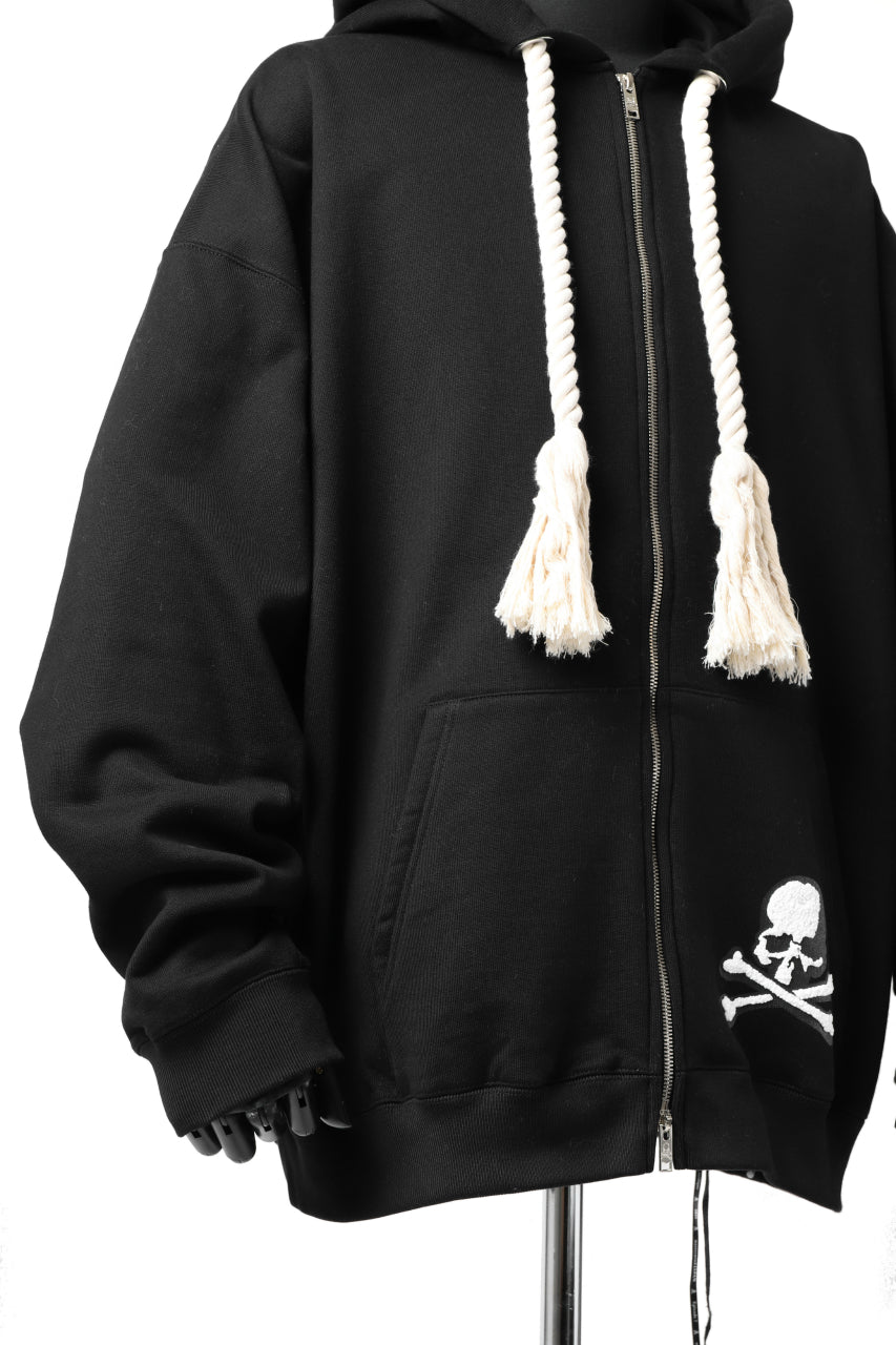 Load image into Gallery viewer, mastermind JAPAN HOODIE ZIP SWEAT JACKET / ROPE CODE (BLACK)