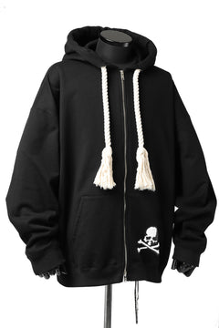 Load image into Gallery viewer, mastermind JAPAN HOODIE ZIP SWEAT JACKET / ROPE CODE (BLACK)