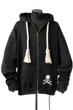 Load image into Gallery viewer, mastermind JAPAN HOODIE ZIP SWEAT JACKET / ROPE CODE (BLACK)